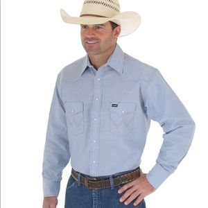 Wrangler Chambray Pearl Snap Shirt